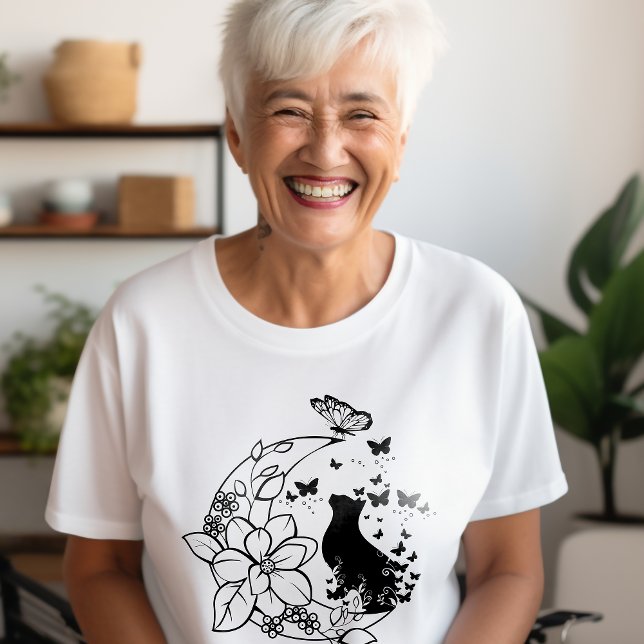 Camiseta Gato místico y luna (Subido por el creador)