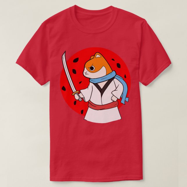 Camiseta Gato Mitos Bushido Ronin Samurai Japonés (2) (Diseño del anverso)