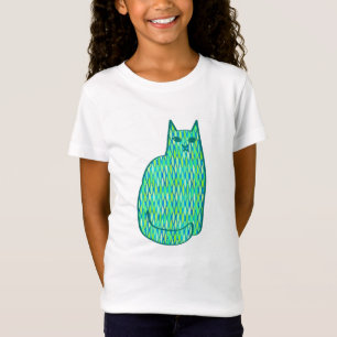 Camiseta Gato moderno de mediados del siglo XX, color de la