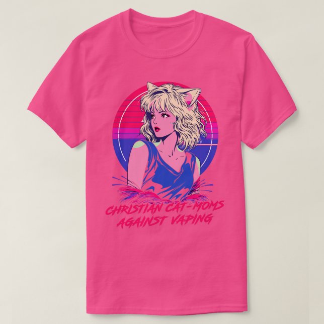 Camiseta Gato Moms Cristianos Contra La Vapación (Diseño del anverso)