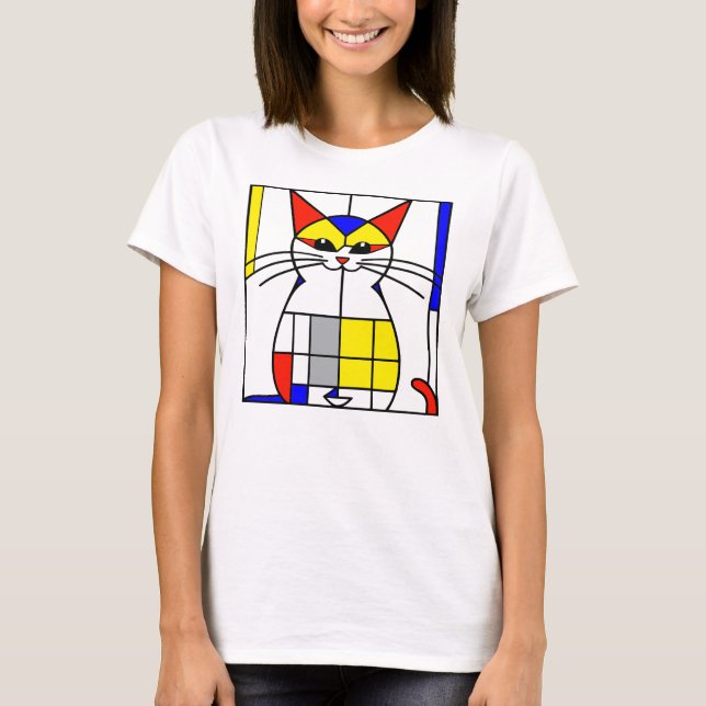 Camiseta Gato mondriano (Anverso)