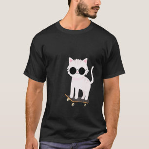 Camiseta Gato mono en monopatín Gato lindo Gato musculoso