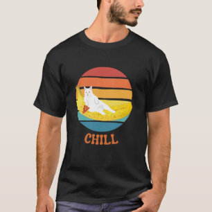Camiseta Gato montando plátano y chill