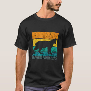 Camiseta Gato montés Caracal Vintage Retro Gato Caracal Lin