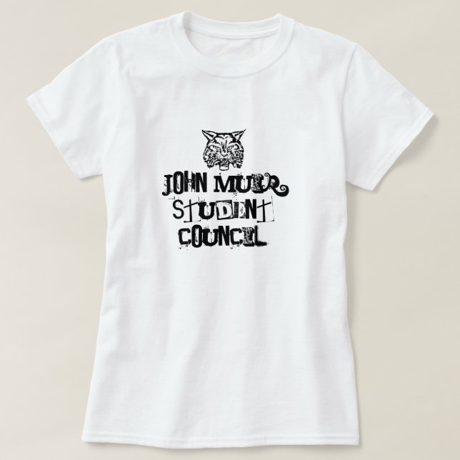 Camiseta Gato montés, consejo de estudiantes de John Muir (Diseño del anverso)
