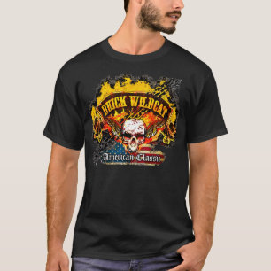 Camiseta Gato montés de Buick - cráneo de la bandera de la