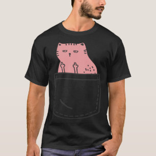 Camiseta Gato mostrando el dedo medio a animal grosero Gato