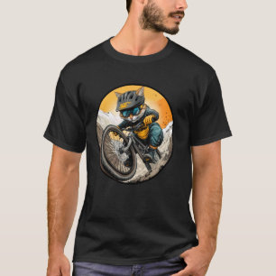 Camiseta Gato motero bicicleta gato