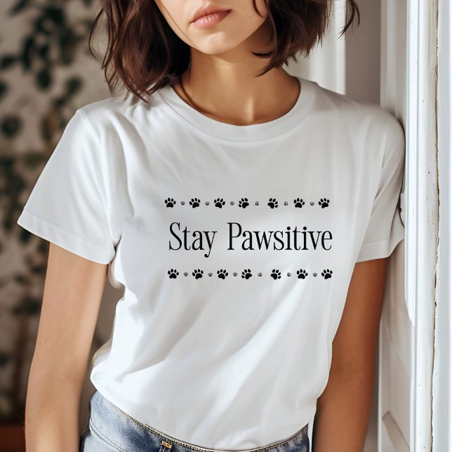 Camiseta Gato Motivador Funny de Stay Pawsitive (Subido por el creador)