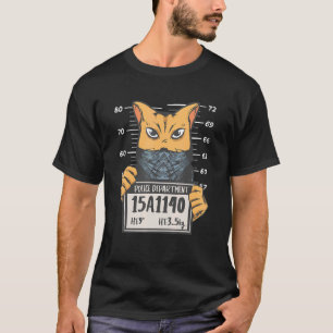 Camiseta Gato Mugshot Felino Dueño de Mascota Gatito Gato