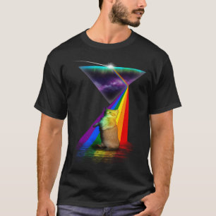 Camiseta Gato Munchkin Prisma Retro Vintage