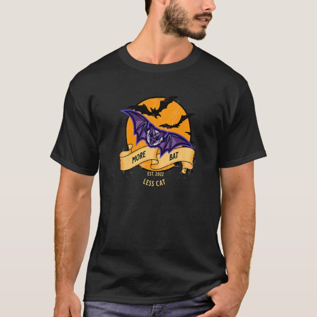 Camiseta Gato Murciélago Halloween  1 (Anverso)