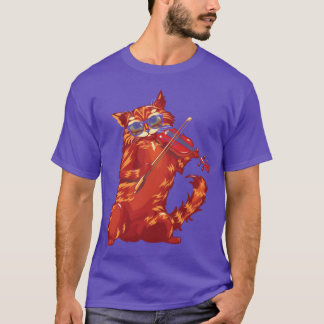 Camiseta Gato musical interpreta música clásica de la orque