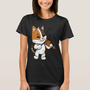 Camiseta Gato músico violinista  Violinista Músico  1