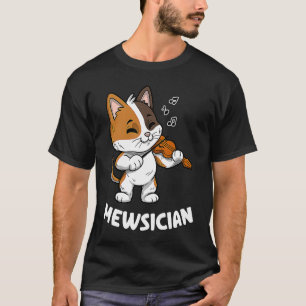 Camiseta Gato músico violinista  Violinista Músico felino