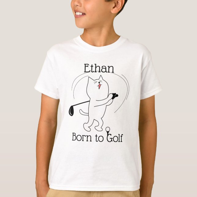 Camiseta Gato nacido en el golf (Anverso)