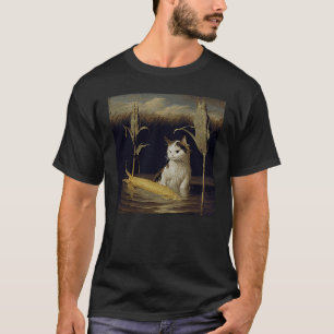 Camiseta Gato nadando maíz en la mazorca