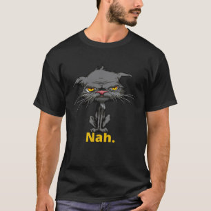 Camiseta Gato Nah Gato Aburrido Gato Ojos Amarillos Gatito