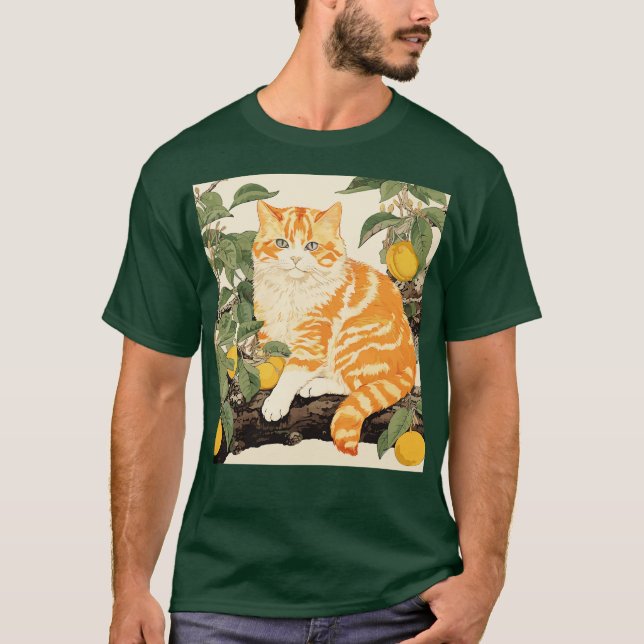 Camiseta Gato Naranja (Anverso)