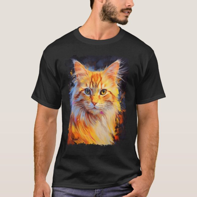 Camiseta Gato Naranja (Anverso)