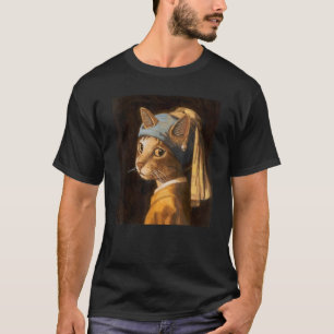 Camiseta Gato naranja Con Pintura De Perla
