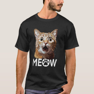 Camiseta Gato Naranja Divertido Maullar Gatita Señora Gatit