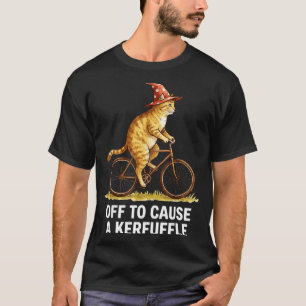 Camiseta Gato naranja divertido que causa un alboroto