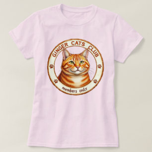 Camiseta Gato Naranja 'Gato Naranja Club', gato de color ro