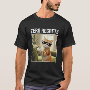 Camiseta Gato Naranja Ginger Cero Remordimientos Divertido 