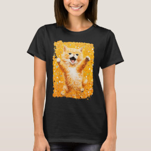 Camiseta Gato Naranja Jengibre Pop Art