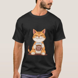 Camiseta Gato Naranja Sassy Café Primero Estado de Ánimo Ma