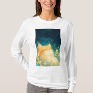 Camiseta Gato Naranja Siesta Tranquila