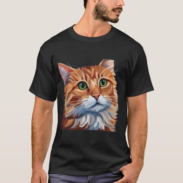 Camiseta Gato Naranja Tater Tot - Pintado suave (Anverso)