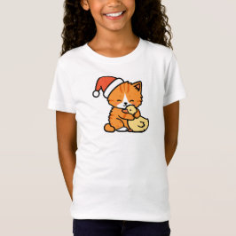 Camiseta Gato Naranja y Ganso de Navidad