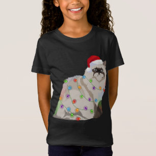 Camiseta Gato Navidad del Himalaya enciende amante del gato