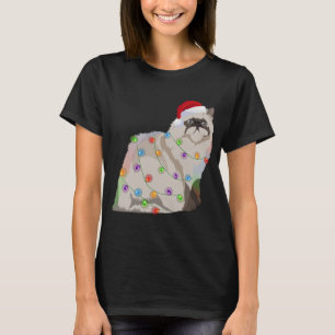 Camiseta Gato Navidad del Himalaya enciende amante del gato
