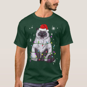 Camiseta Gato Navidad del Himalaya enciende gato Navidad Sa