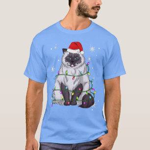 Camiseta Gato Navidad del Himalaya enciende gato Navidad Sa