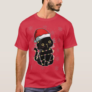 Camiseta Gato navidad Gato Negro Navidades de felina rata F