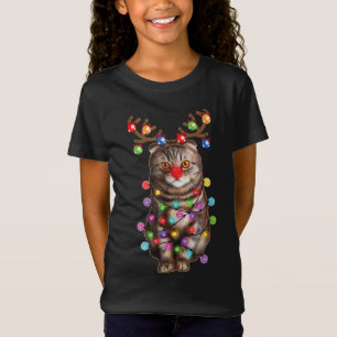 Camiseta Gato navidad, guiño escocés, amante del gato