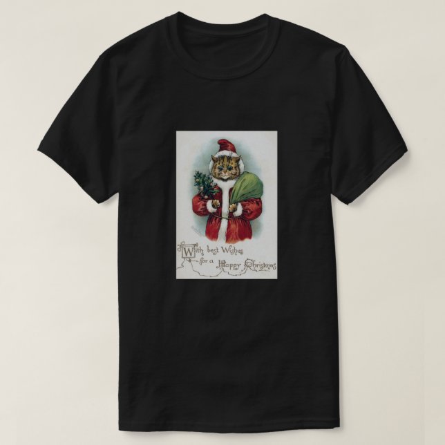 Camiseta gato navidad, Louis Wain (Diseño del anverso)
