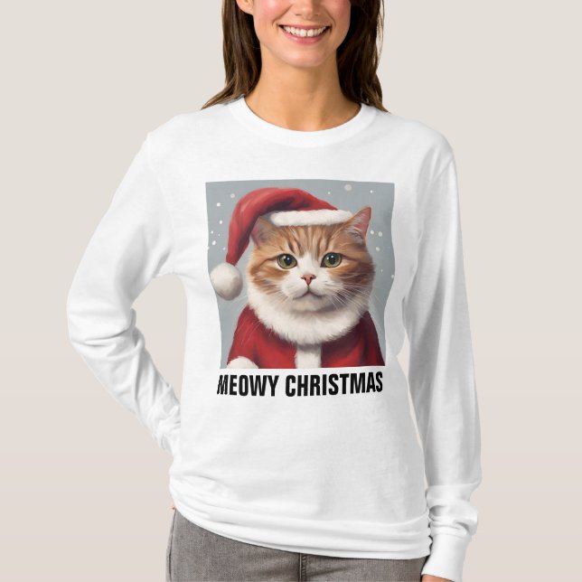 CAMISETA GATO NAVIDAD MEOWY (Anverso)