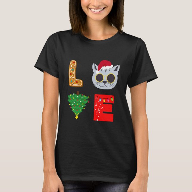 Camiseta Gato Navidades de amor Xmas Gingerbread (Anverso)