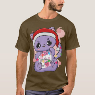 Camiseta Gato Navidades de fresa Kitten Chibi Anime N