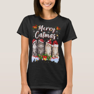 Camiseta Gato Navidades Familia Matando Feliz Navidad Pajam