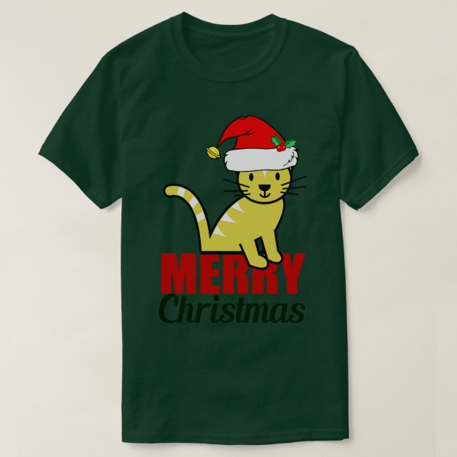 Camiseta Gato Navidades Feliz Navidad Kitty (Diseño del anverso)