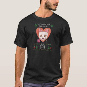 Camiseta Gato Navidades feos sudadizo gato amor amor honest