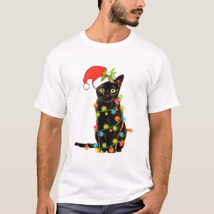 Camiseta Gato Navidades Gracioso Meowy Árbol de Navidad Gat