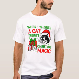 Camiseta Gato Navideño Festivo Regalo Perfecto para Amantes