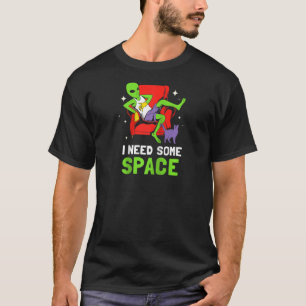 Camiseta Gato Necesito Un Poco De Espacio Alien Raglan